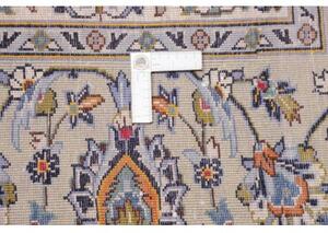 Tappeto Kashan Floreale Avorio Blu Cobalto 310x438 Cm