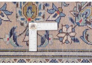 Tappeto Kashan Medaglione Floreale Avorio Blu Cobalto 195x310 Cm