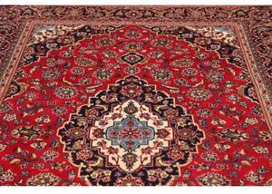 Tappeto Ardakan Medaglione Floreale Rosso Blu Scuro 203x300 Cm