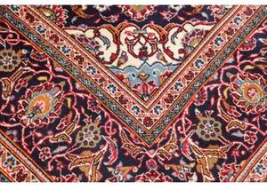 Tappeto Ardakan Medaglione Floreale Rosso Blu Scuro 203x300 Cm