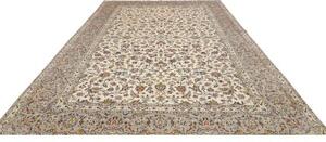 Tappeto Kashan Floreale Avorio Tortora 280x412 Cm