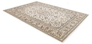 Tappeto Kashan Medaglione Floreale Avorio Blu Scuro 200x295 Cm