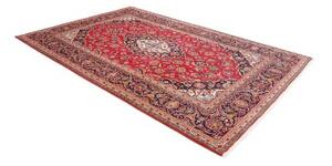 Tappeto Ardakan Medaglione Floreale Rosso Blu Scuro 203x300 Cm