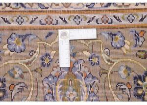 Tappeto Kashan Medaglione Floreale Verde Chiaro Beige 290x374 Cm