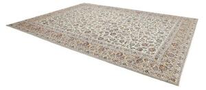 Tappeto Kashan Floreale Avorio Blu 308x416 Cm