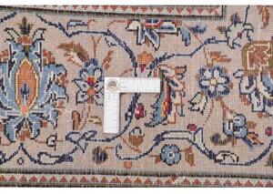 Tappeto Kashan Medaglione Floreale Avorio Blu 200x288 Cm