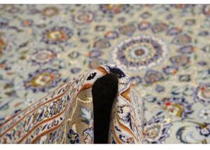 Tappeto Kashan Medaglione Floreale Verde Chiaro Beige 290x374 Cm
