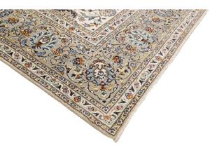 Tappeto Kashan Floreale Avorio Blu 308x430 Cm