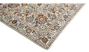 Tappeto Kashan Floreale Avorio Blu 308x416 Cm