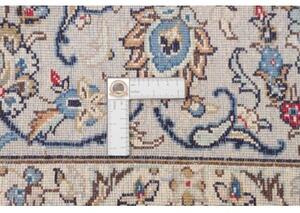 Tappeto Kashan Medaglione Floreale Avorio Blu 203x295 Cm