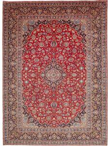 Tappeto Ardakan Medaglione Floreale Rosso Ruggine Blu Scuro 303x413 Cm