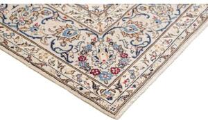 Tappeto Kashan Medaglione Floreale Avorio Blu 203x295 Cm