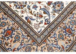 Tappeto Kashan Floreale Beige Azzurro 205x300 Cm