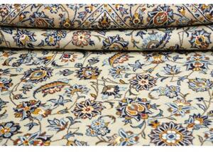 Tappeto Kashan Floreale Avorio Blu 308x416 Cm