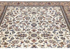 Tappeto Kashan Floreale Beige Azzurro 205x300 Cm