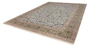 Tappeto Kashan Medaglione Floreale Verde Chiaro Beige 290x374 Cm