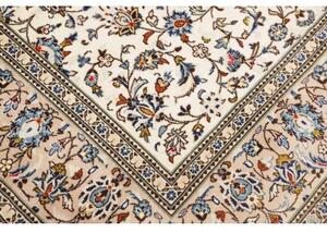 Tappeto Kashan Floreale Avorio Blu 198x310 Cm