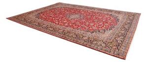 Tappeto Ardakan Medaglione Floreale Rosso Ruggine Blu Scuro 303x413 Cm