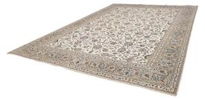Tappeto Kashan Floreale Avorio Blu 308x430 Cm