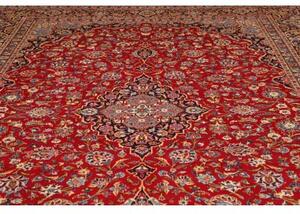 Tappeto Ardakan Medaglione Floreale Rosso Ruggine Blu Scuro 303x413 Cm
