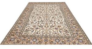 Tappeto Kashan Floreale Avorio Blu 198x310 Cm