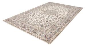 Tappeto Kashan Medaglione Floreale Avorio Blu 203x295 Cm