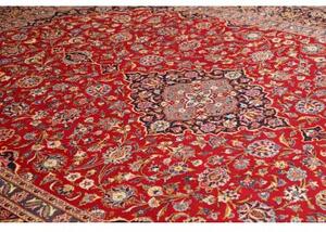 Tappeto Ardakan Medaglione Floreale Rosso Ruggine Blu Scuro 303x413 Cm