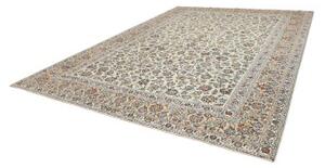 Tappeto Kashan Floreale Avorio Blu 308x416 Cm