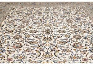 Tappeto Kashan Floreale Avorio Blu 308x430 Cm