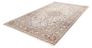 Tappeto Kashan Medaglione Floreale Avorio Blu 195x324 Cm
