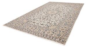 Tappeto Kashan Medaglione Floreale Avorio Blu Notte 247x357 Cm