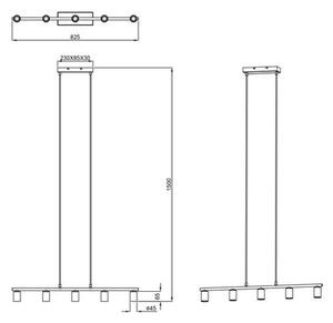 Reality - Lampadario a sospensione con filo VANNES 5xE27/40W/230V