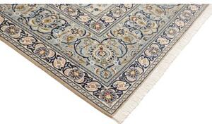 Tappeto Kashan Floreale Avorio Blu Cobalto 273x388 Cm