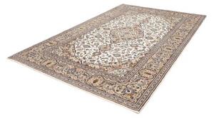 Tappeto Kashan Medaglione Floreale Avorio Blu 198x298 Cm