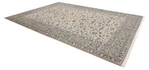Tappeto Kashan Floreale Avorio Blu Cobalto 273x388 Cm