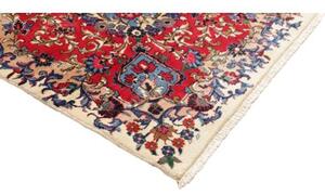 Tappeto Mashad Medaglione Floreale Avorio Rosso 300x405 Cm