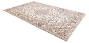 Tappeto Kashan Medaglione Floreale Avorio Blu 195x324 Cm