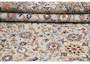Tappeto Kashan Floreale Celeste Blu 272x387 Cm