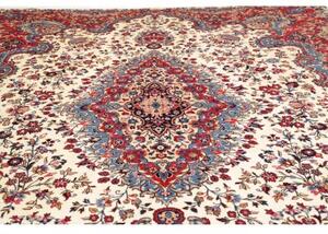 Tappeto Mashad Medaglione Floreale Avorio Rosso 300x405 Cm