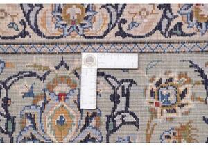 Tappeto Kashan Floreale Avorio Blu Cobalto 273x388 Cm