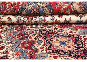 Tappeto Mashad Medaglione Floreale Avorio Rosso 300x405 Cm