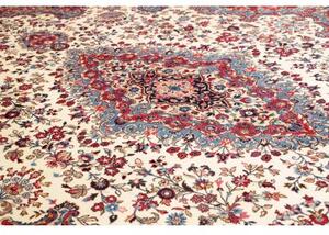 Tappeto Mashad Medaglione Floreale Avorio Rosso 300x405 Cm