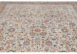 Tappeto Kashan Floreale Celeste Blu 272x387 Cm