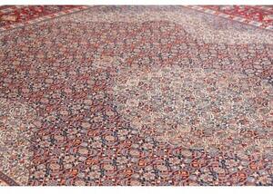 Tappeto Sarough Stilizzato Rosso Blu Avio 305x400 Cm