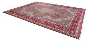 Tappeto Sarough Stilizzato Rosso Blu Avio 305x400 Cm