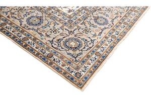 Tappeto Kashan Floreale Avorio Blu 315x415 Cm