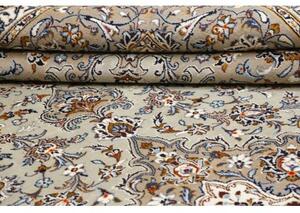 Tappeto Kashan Medaglione Floreale Beige Blu 305x410 Cm