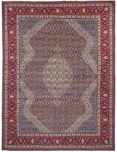 Tappeto Sarough Stilizzato Rosso Blu Avio 305x400 Cm