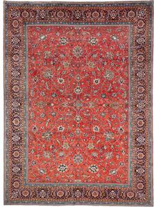 Tappeto Sarough Floreale Rosso Mattone Blu Scuro 245x337 Cm