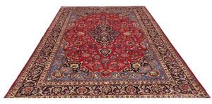 Tappeto Mashad Medaglione Floreale Rosso Blu 202x292 Cm